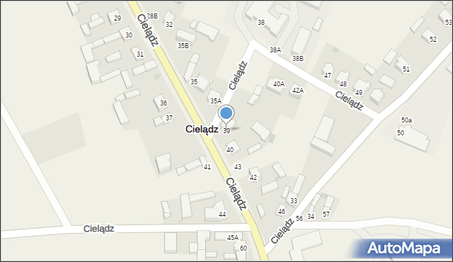 Cielądz, Cielądz, 39, mapa Cielądz