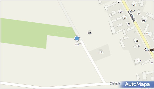 Cielądz, Cielądz, 44d, mapa Cielądz