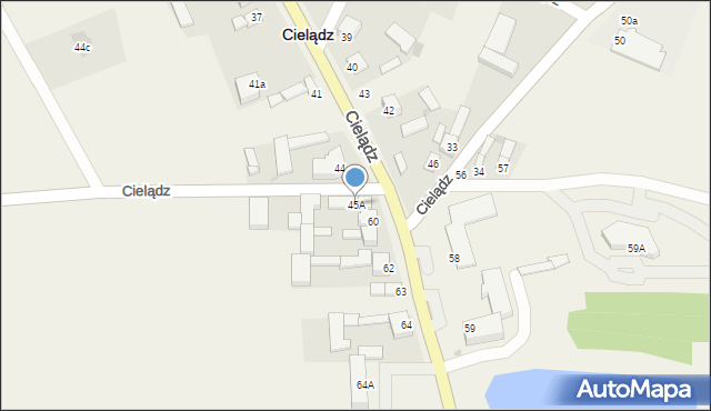 Cielądz, Cielądz, 45A, mapa Cielądz