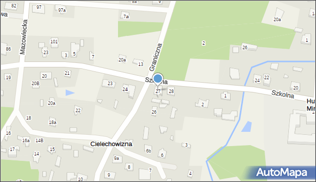 Cielechowizna, Cielechowizna, 27, mapa Cielechowizna