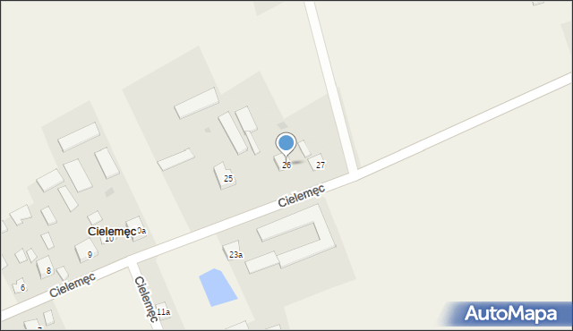 Cielemęc, Cielemęc, 26, mapa Cielemęc