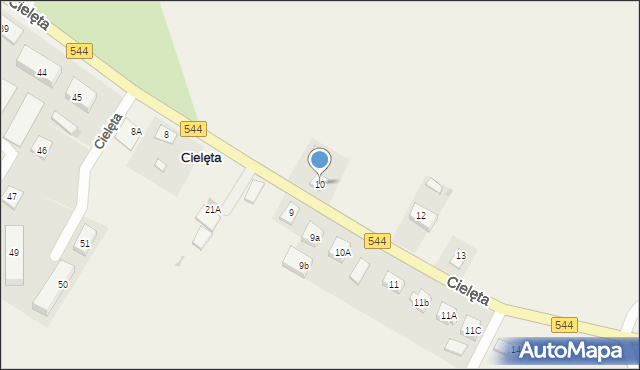 Cielęta, Cielęta, 10, mapa Cielęta