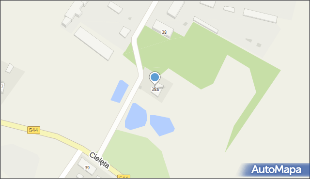 Cielęta, Cielęta, 38a, mapa Cielęta