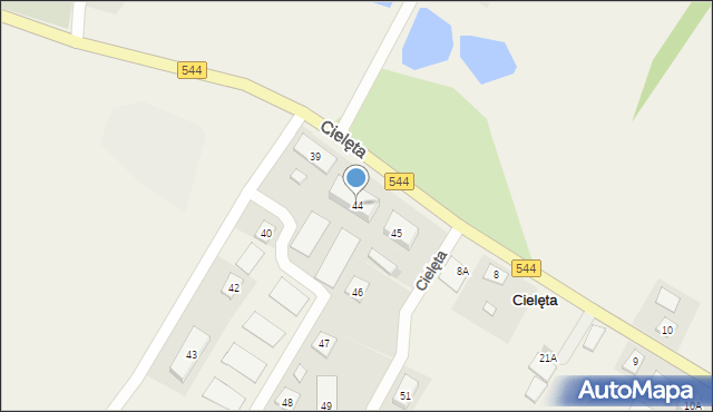 Cielęta, Cielęta, 44, mapa Cielęta