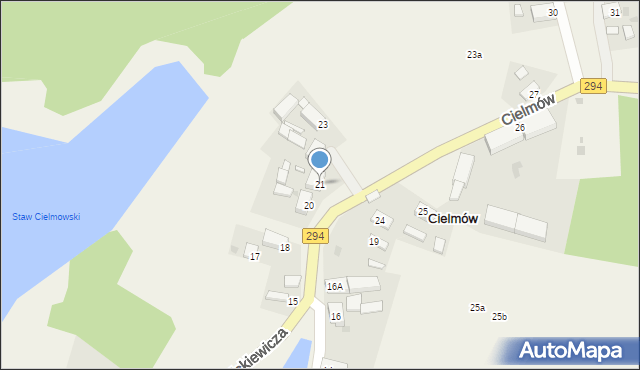 Cielmów, Cielmów, 21, mapa Cielmów