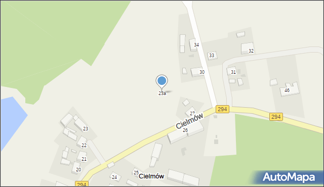 Cielmów, Cielmów, 23a, mapa Cielmów