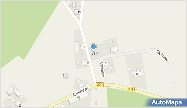 Cielmów, Cielmów, 33, mapa Cielmów