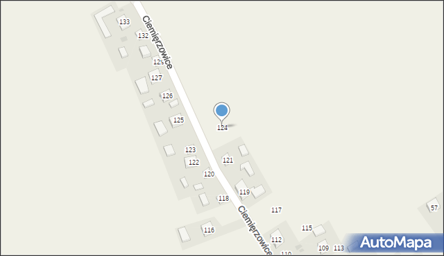Ciemięrzowice, Ciemięrzowice, 124, mapa Ciemięrzowice