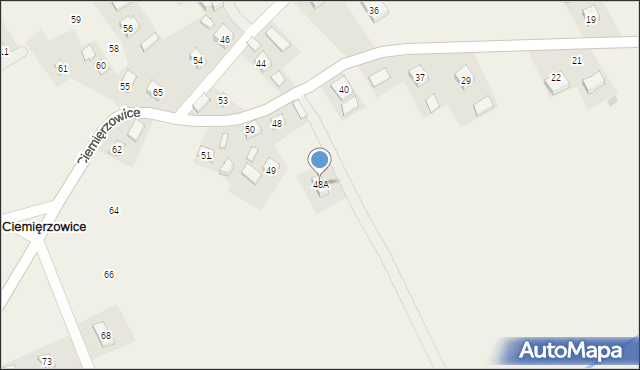 Ciemięrzowice, Ciemięrzowice, 48A, mapa Ciemięrzowice