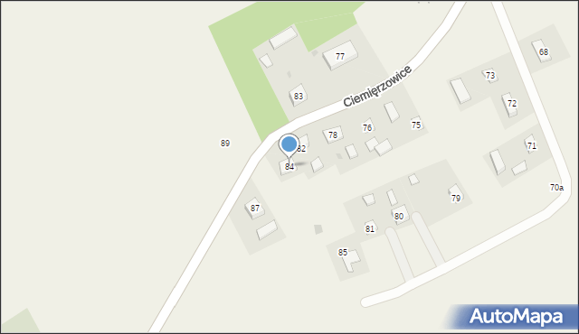Ciemięrzowice, Ciemięrzowice, 84, mapa Ciemięrzowice