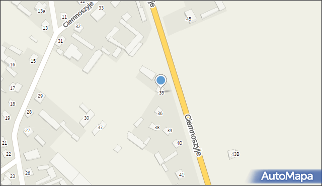 Ciemnoszyje, Ciemnoszyje, 35, mapa Ciemnoszyje
