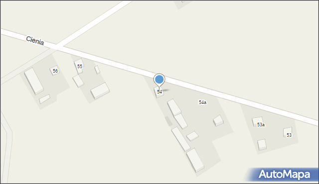 Cienia, Cienia, 54, mapa Cienia