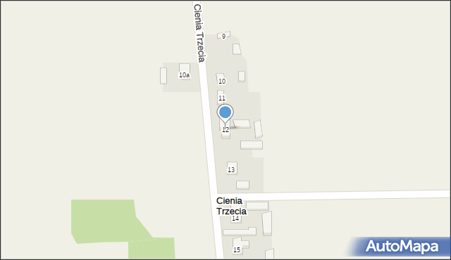 Cienia Trzecia, Cienia Trzecia, 12, mapa Cienia Trzecia