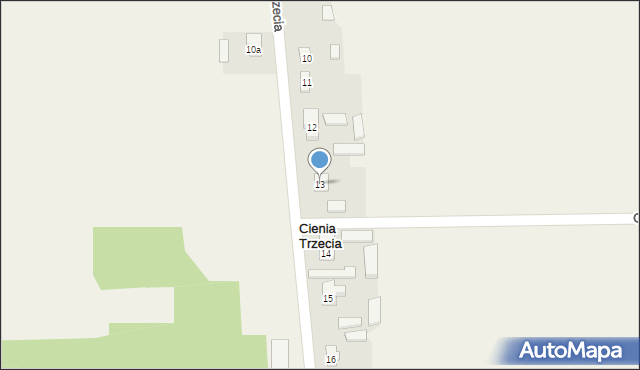 Cienia Trzecia, Cienia Trzecia, 13, mapa Cienia Trzecia