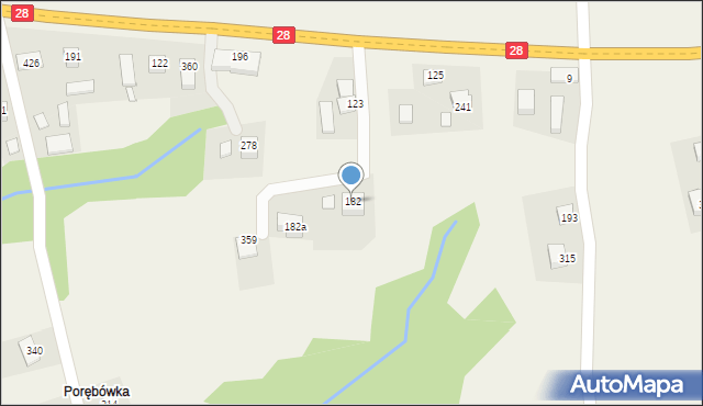 Cieniawa, Cieniawa, 182, mapa Cieniawa