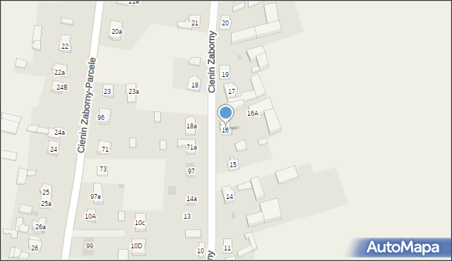 Cienin Zaborny, Cienin Zaborny, 16, mapa Cienin Zaborny
