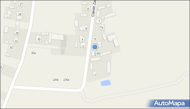 Cienin Zaborny, Cienin Zaborny, 2, mapa Cienin Zaborny