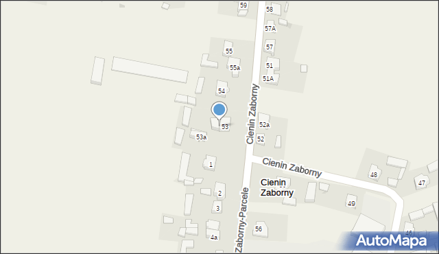 Cienin Zaborny, Cienin Zaborny, 53/2, mapa Cienin Zaborny