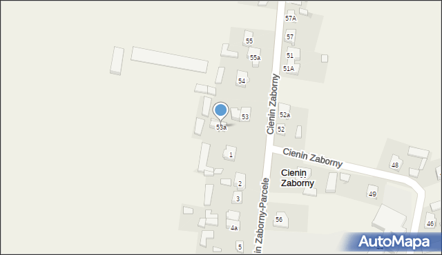 Cienin Zaborny, Cienin Zaborny, 53a, mapa Cienin Zaborny