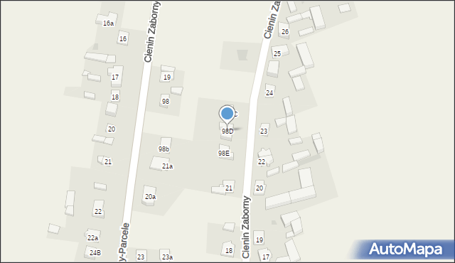 Cienin Zaborny, Cienin Zaborny, 98D, mapa Cienin Zaborny