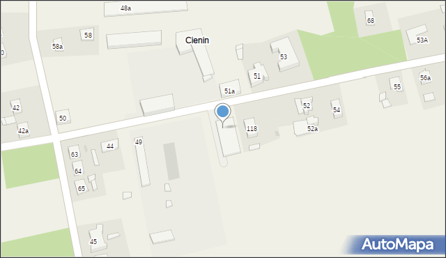 Cienin Zaborny-Parcele, Cienin Zaborny-Parcele, 49b, mapa Cienin Zaborny-Parcele