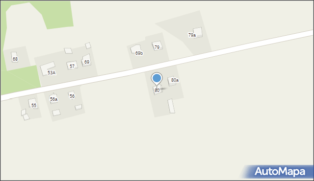 Cienin Zaborny-Parcele, Cienin Zaborny-Parcele, 80, mapa Cienin Zaborny-Parcele