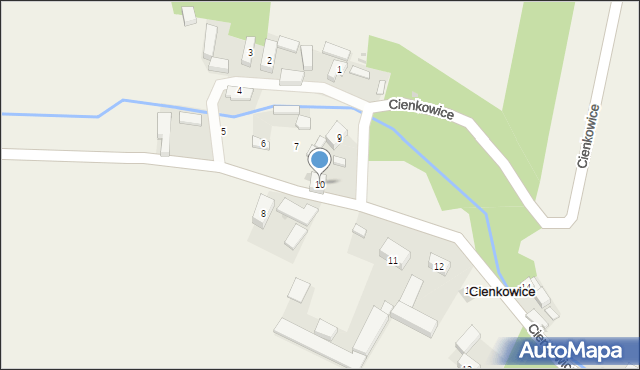 Cienkowice, Cienkowice, 10, mapa Cienkowice