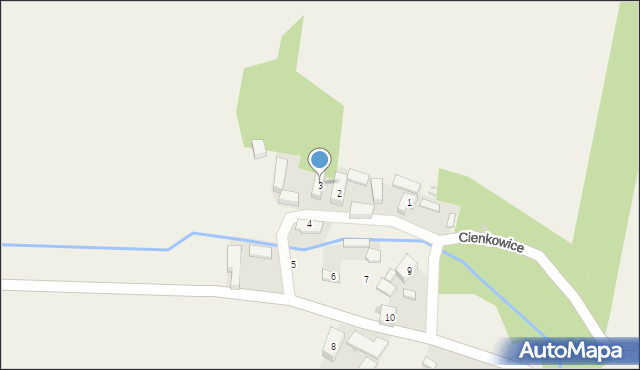 Cienkowice, Cienkowice, 3, mapa Cienkowice