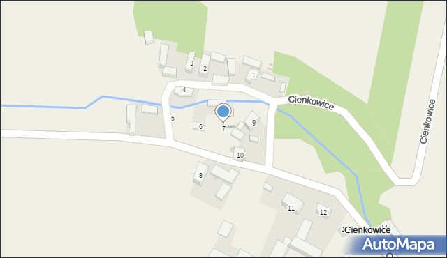 Cienkowice, Cienkowice, 7, mapa Cienkowice