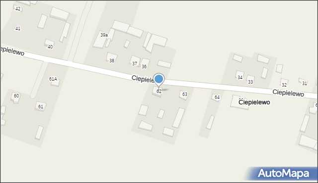 Ciepielewo, Ciepielewo, 62, mapa Ciepielewo