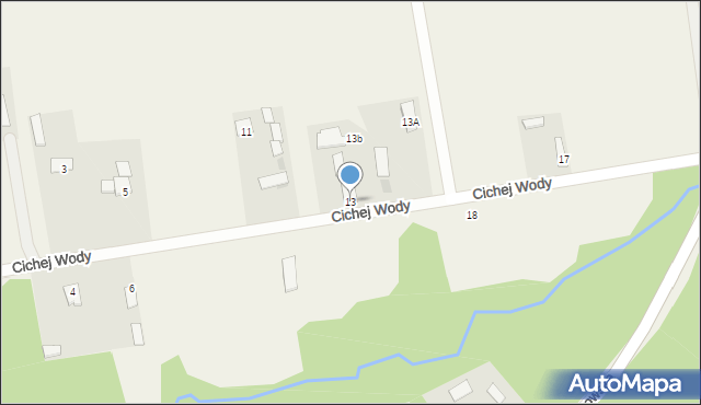 Ciepłe, Cichej Wody, 13, mapa Ciepłe