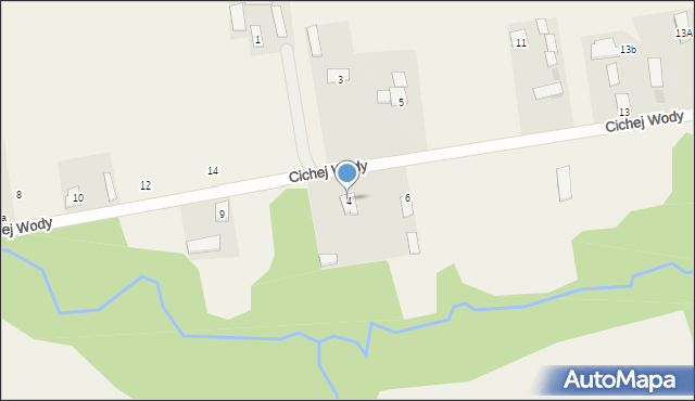 Ciepłe, Cichej Wody, 4, mapa Ciepłe