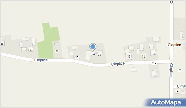 Cieplice, Cieplice, 34, mapa Cieplice