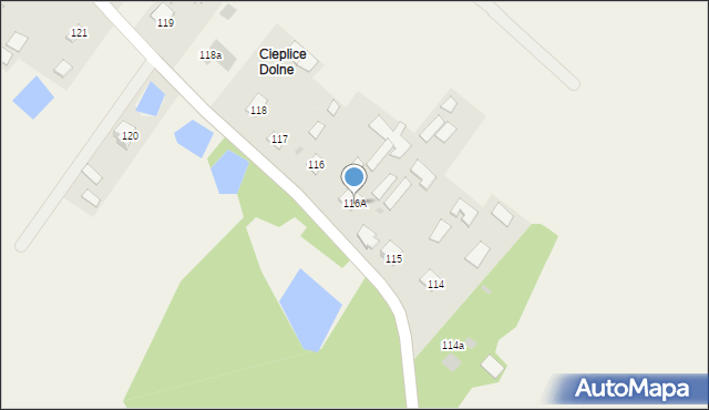 Cieplice, Cieplice, 116A, mapa Cieplice
