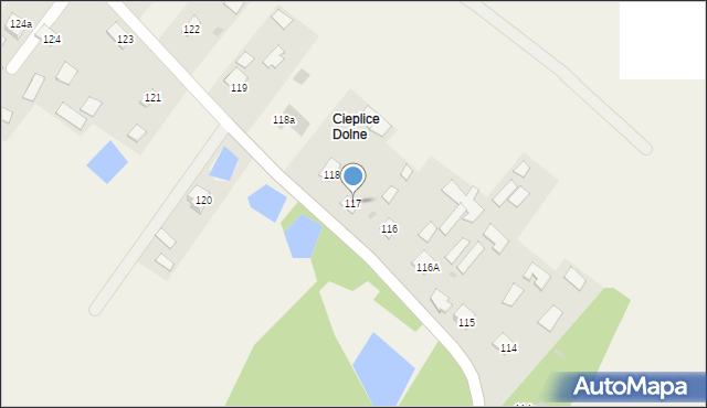 Cieplice, Cieplice, 117, mapa Cieplice