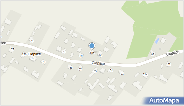 Cieplice, Cieplice, 68a, mapa Cieplice