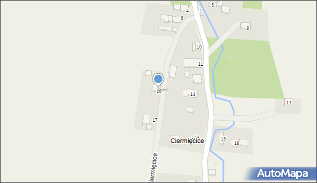 Ciermięcice, Ciermięcice, 16, mapa Ciermięcice
