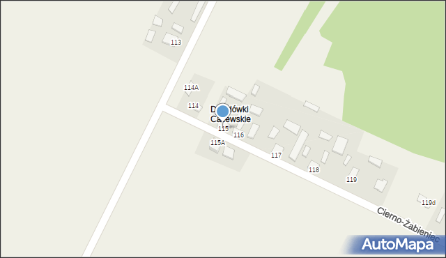Cierno-Żabieniec, Cierno-Żabieniec, 115, mapa Cierno-Żabieniec