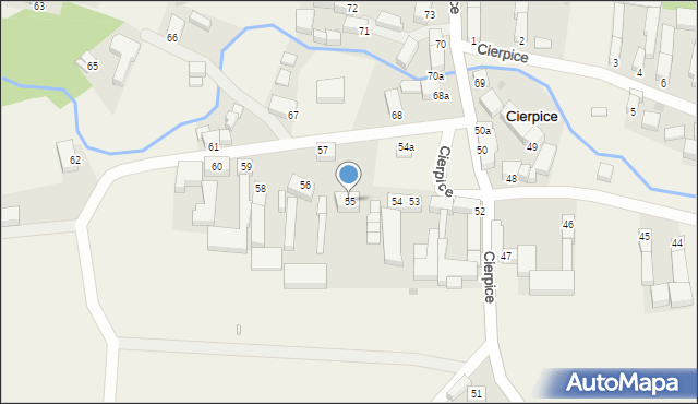 Cierpice, Cierpice, 55, mapa Cierpice