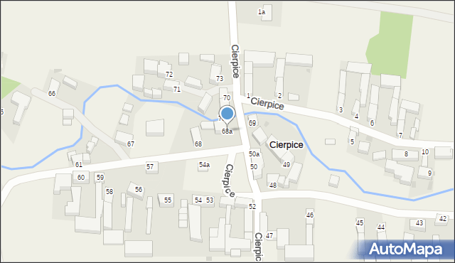 Cierpice, Cierpice, 68a, mapa Cierpice