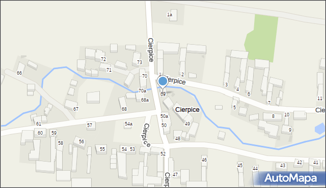 Cierpice, Cierpice, 69, mapa Cierpice