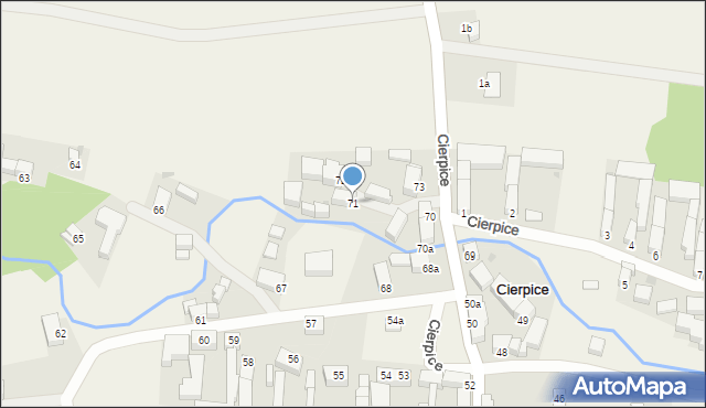 Cierpice, Cierpice, 71, mapa Cierpice