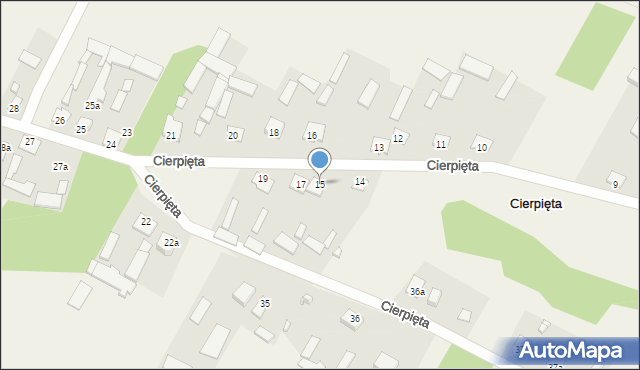 Cierpięta, Cierpięta, 15, mapa Cierpięta