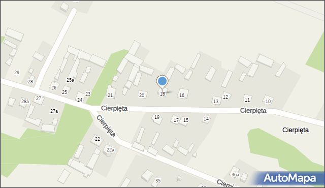Cierpięta, Cierpięta, 18, mapa Cierpięta