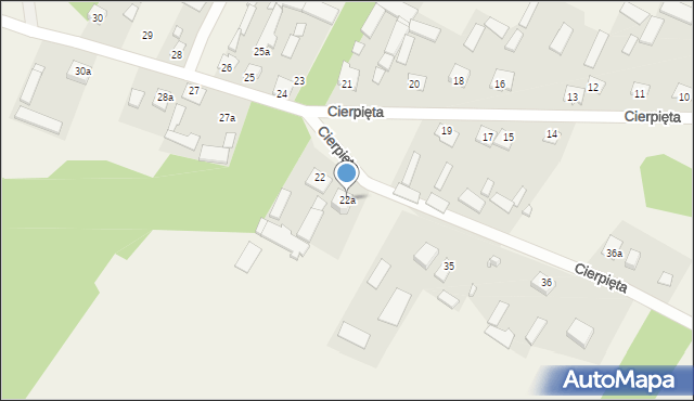 Cierpięta, Cierpięta, 22a, mapa Cierpięta