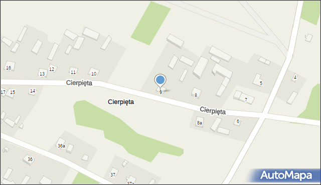 Cierpięta, Cierpięta, 9, mapa Cierpięta