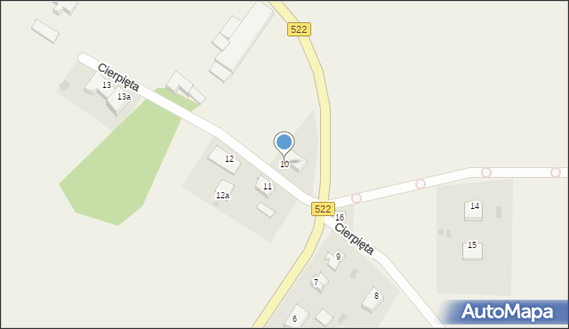 Cierpięta, Cierpięta, 10, mapa Cierpięta