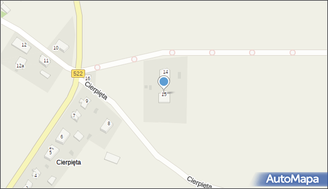 Cierpięta, Cierpięta, 15, mapa Cierpięta