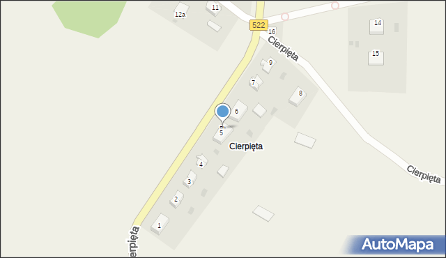 Cierpięta, Cierpięta, 5b, mapa Cierpięta