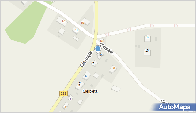 Cierpięta, Cierpięta, 9a, mapa Cierpięta